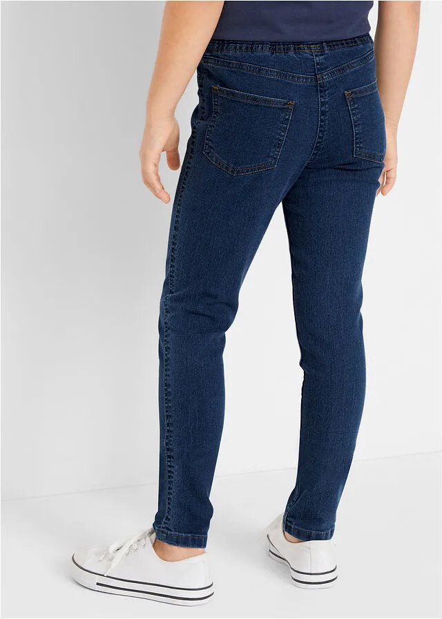 Jeggings para niñas denim oscuro
