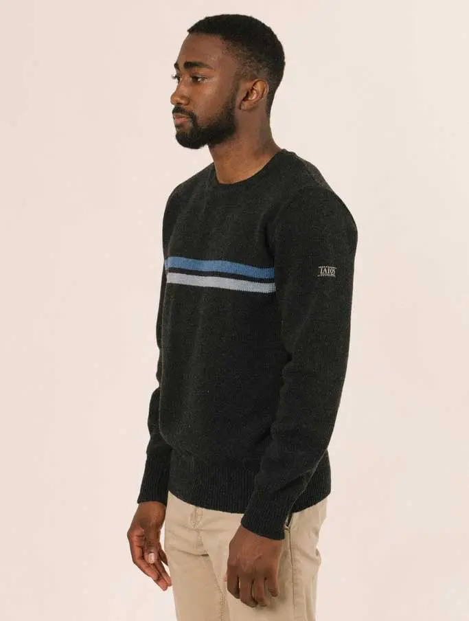 Jersey negro hombre de hilo reciclado