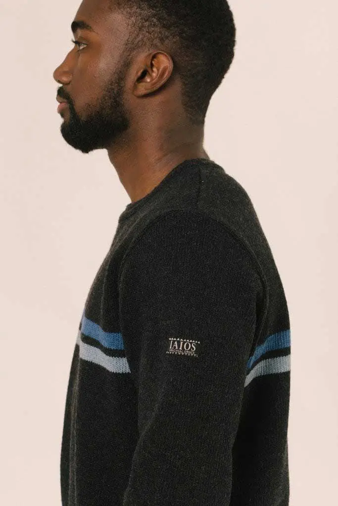 Jersey negro hombre de hilo reciclado