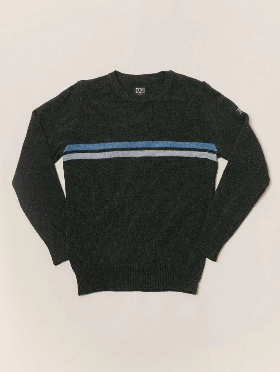 Jersey negro hombre de hilo reciclado