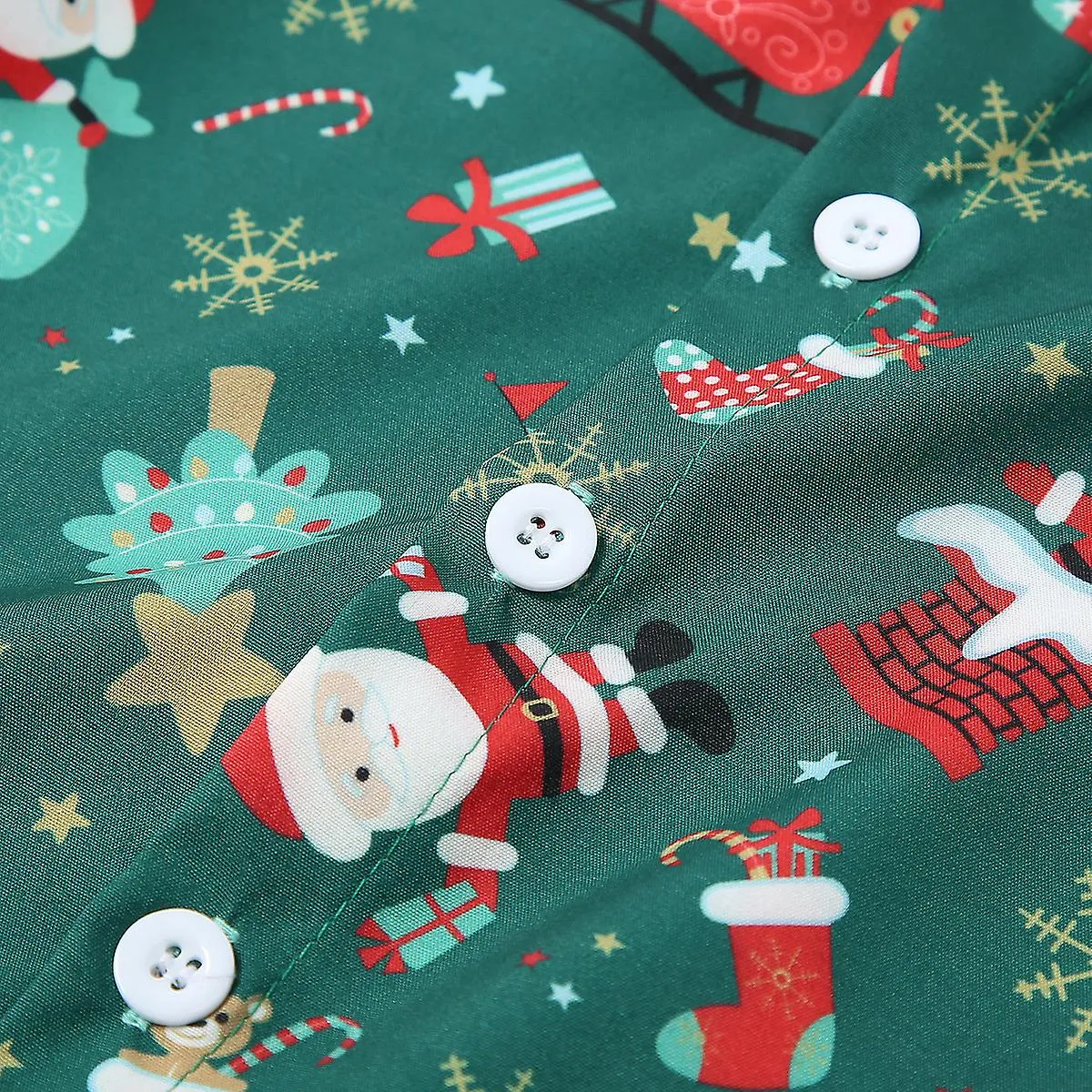 Juego de camisas navideñas de 2 piezas para tops y pantalones impresos para niños Ropa navideña