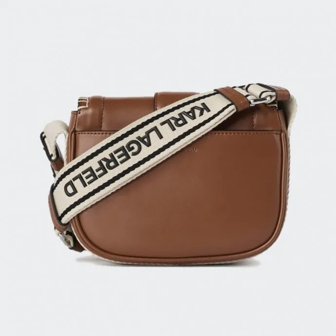 KARL LAGERFELD Karl Lagerfeld K/Saddle Whipstitch Bolso al hombro pequeño