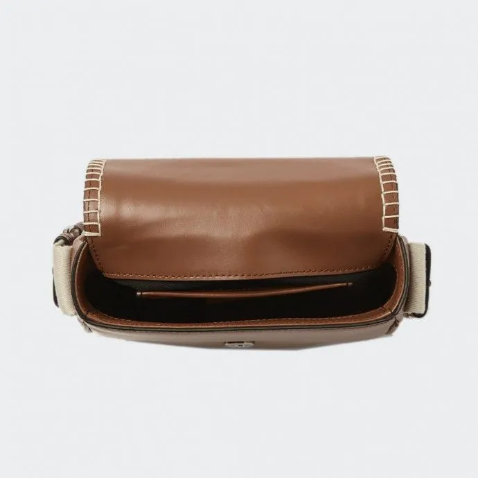 KARL LAGERFELD Karl Lagerfeld K/Saddle Whipstitch Bolso al hombro pequeño