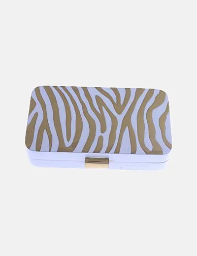 Kayu Bolso de mano blanco animal print