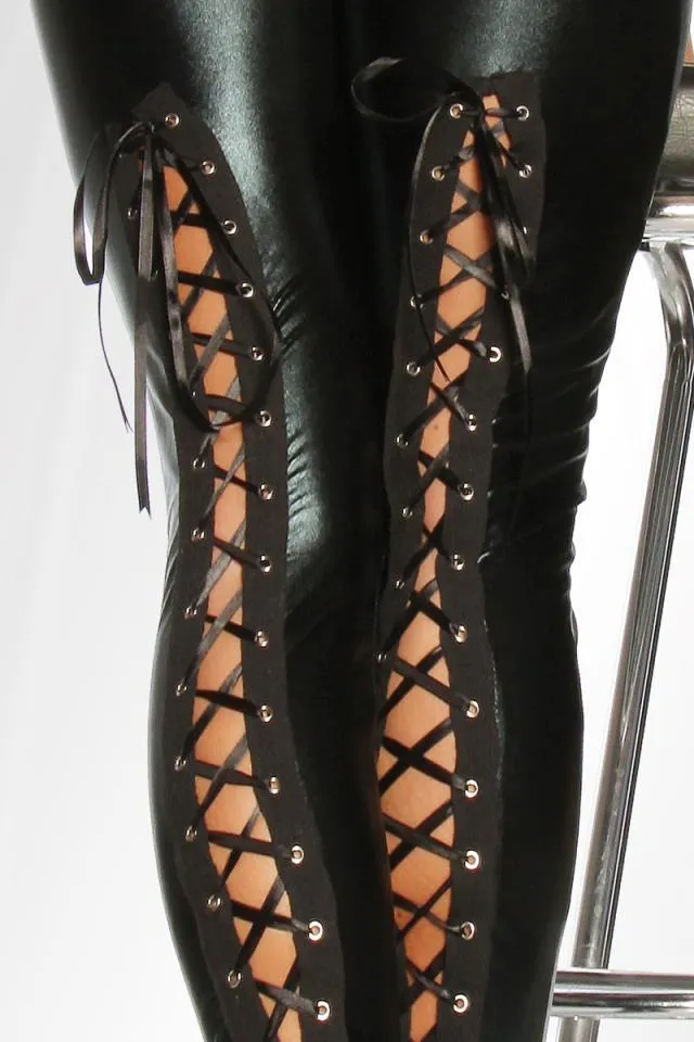 Leggings elaborados efecto cuero