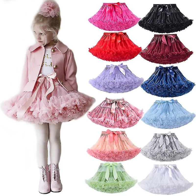 Linda Pettiskirt Esponjosa Tutu Vestido Falda de enagua para bebé pequeño Adolescentes Niñas adultas