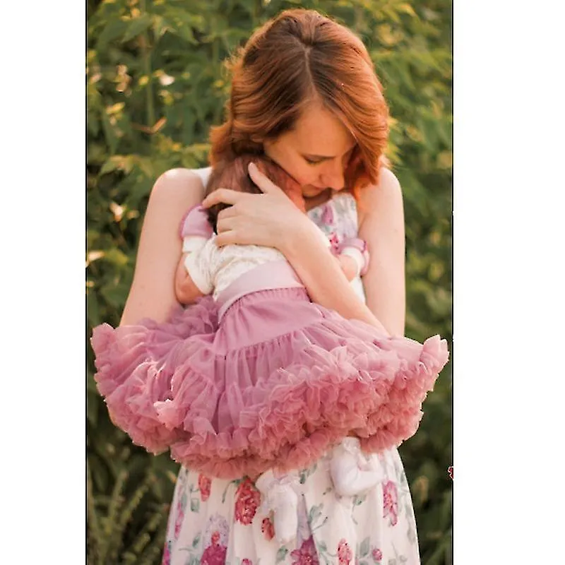 Linda Pettiskirt Esponjosa Tutu Vestido Falda de enagua para bebé pequeño Adolescentes Niñas adultas