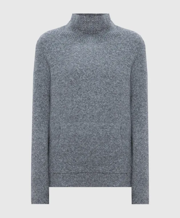 LISA YANG Eleonora gray melange sweater with cashmere