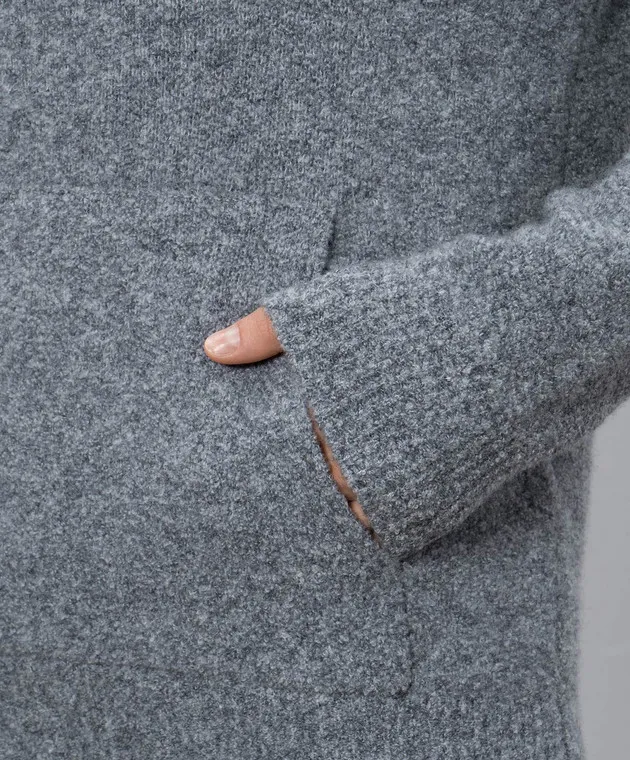 LISA YANG Eleonora gray melange sweater with cashmere