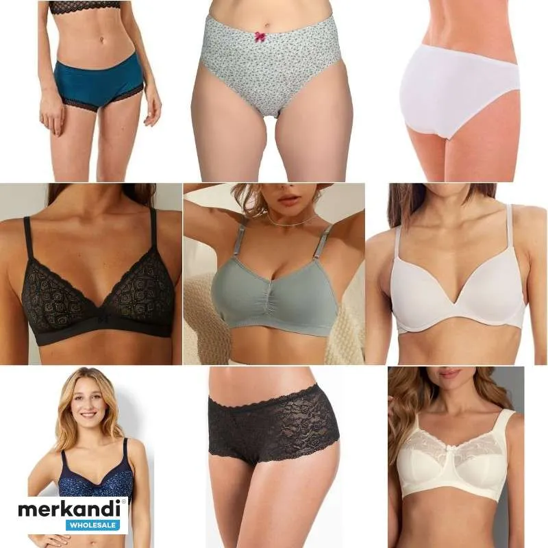LOTE DE ROPA INTERIOR FEMENINA  DIVERSIDAD Y CALIDAD EN MARCAS EUROPEAS