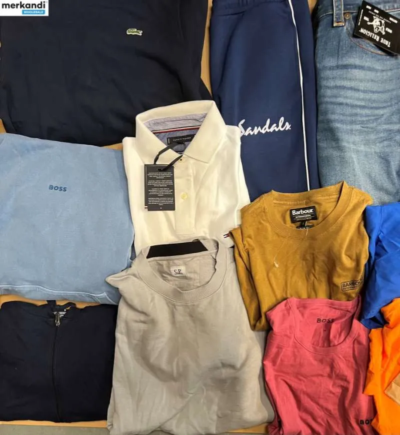 LOTE DE ROPA PARA HOMBRE  ROPA NUEVA, TALLAS Y ESTILOS MIXTOS, TODAS LAS MARCAS Y MARCAS DE LA CASA FRASER  95 KG CANTIDAD MíN