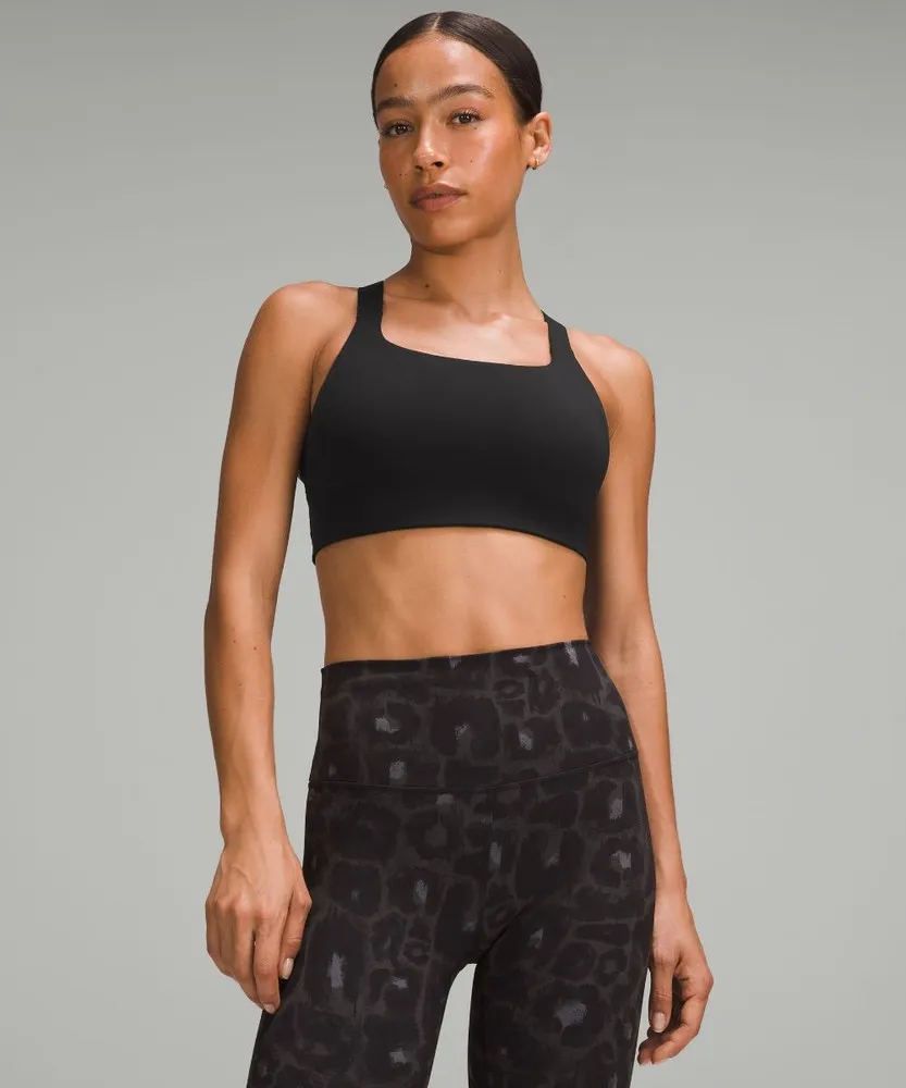 LULULEMON ULTRALU SQUARENECK WORKOUT BRA  MEDIUM SUPPORT  D/DD CUP NEGROS | AA90F4DG