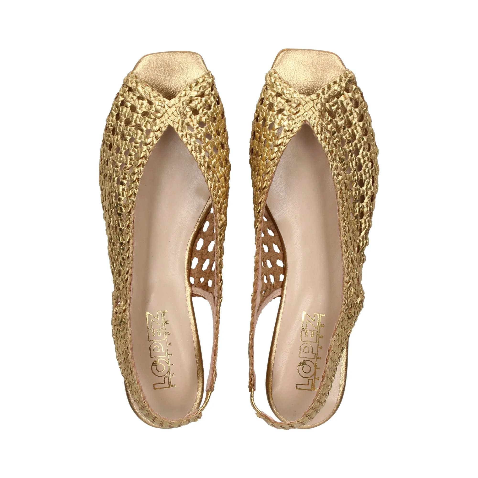 LÓPEZ Zapatos planos de Mujer ORO