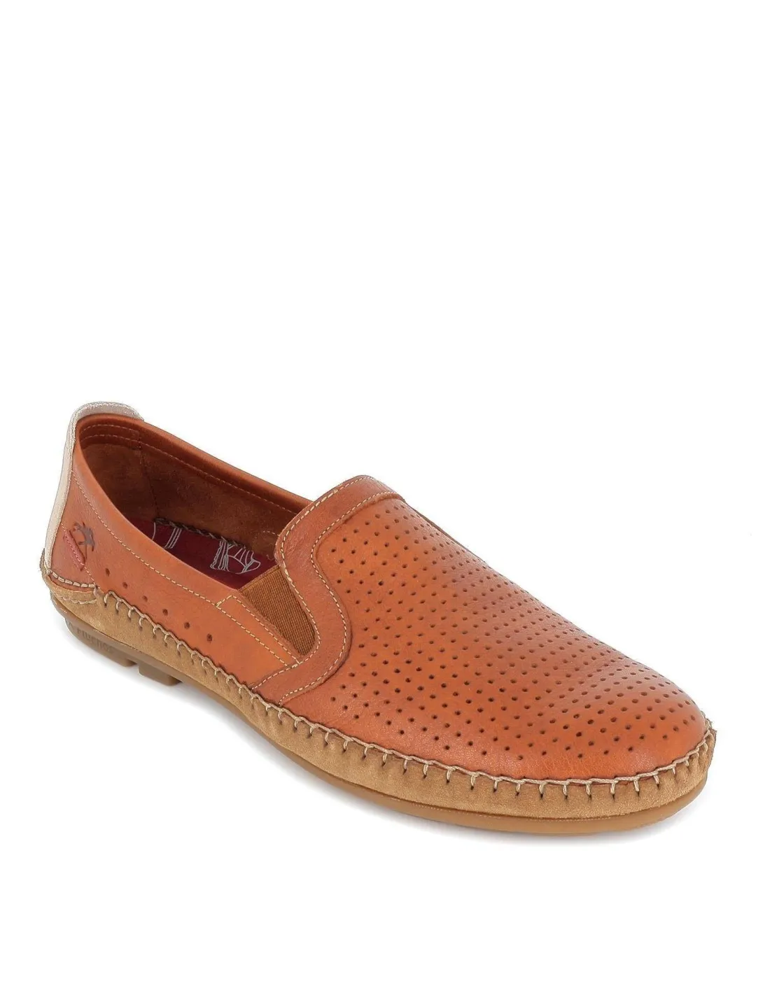 Mocasín de piel cosido a mano para hombre Fluchos