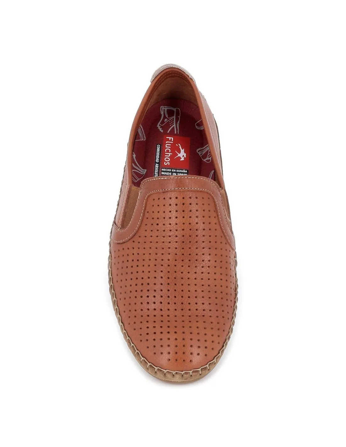 Mocasín de piel cosido a mano para hombre Fluchos