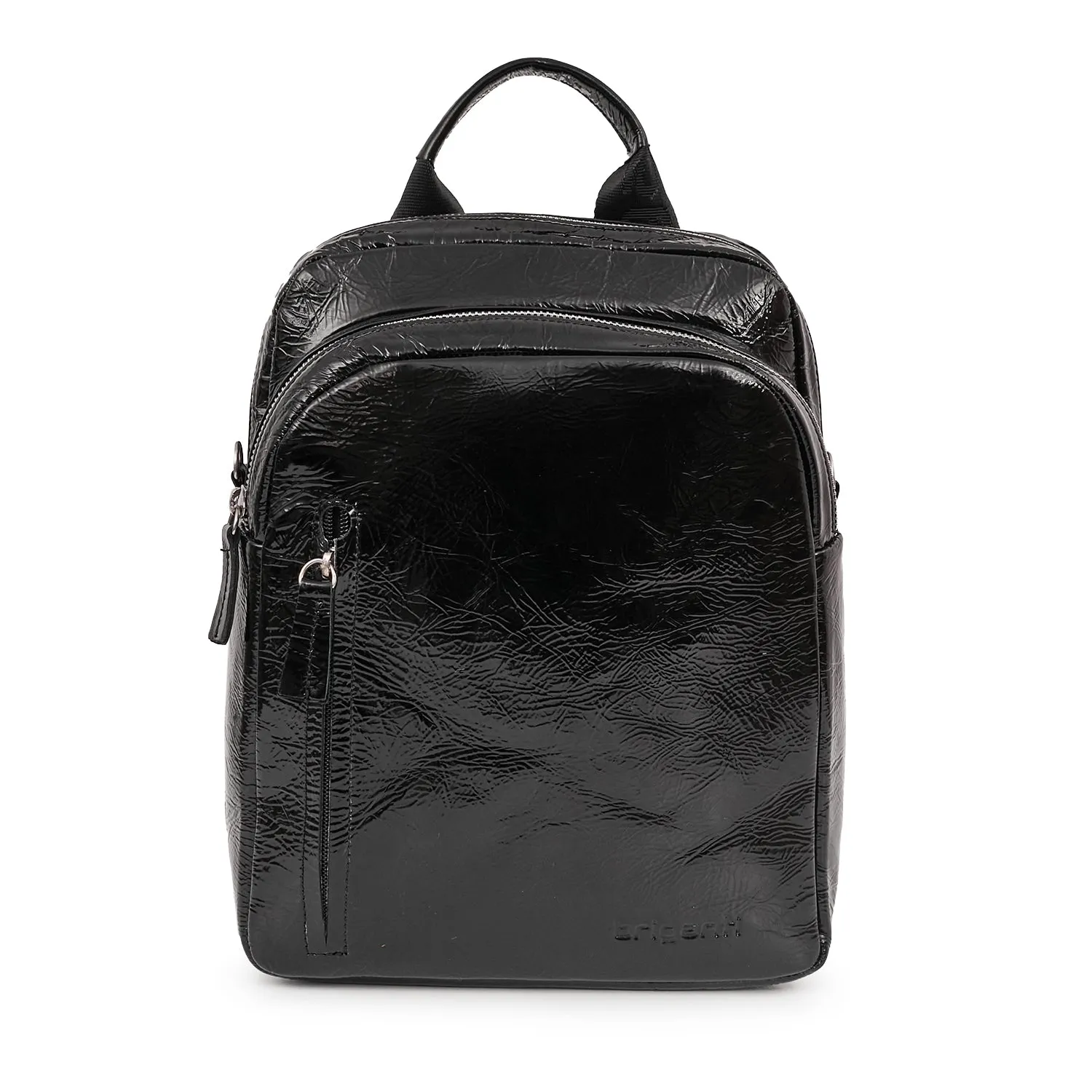 MOCHILA MILAN NEGRA CHAROL