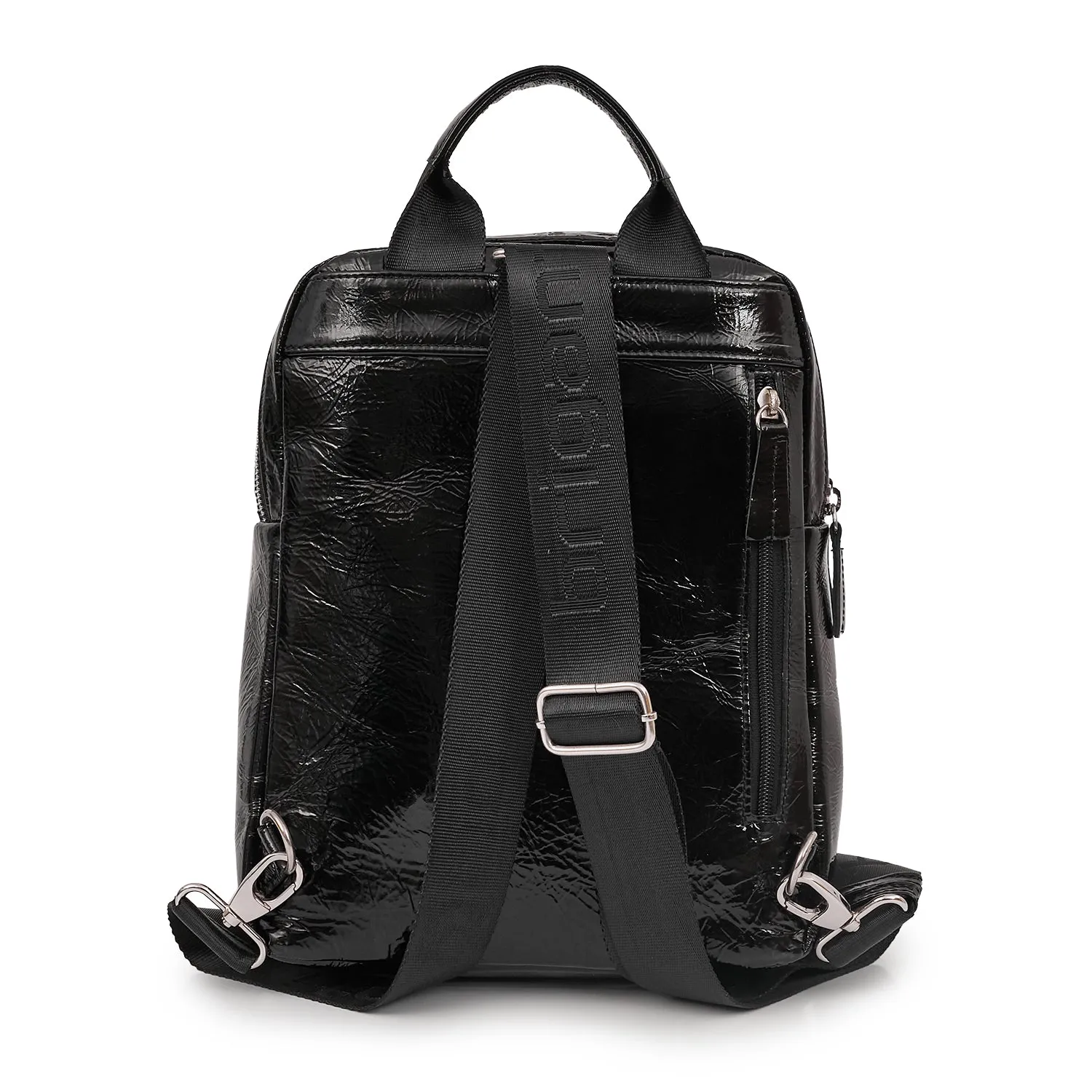 MOCHILA MILAN NEGRA CHAROL