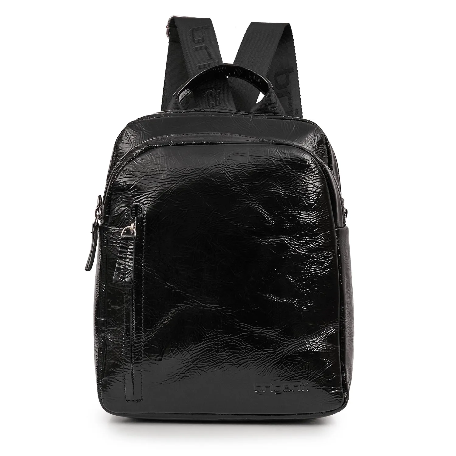 MOCHILA MILAN NEGRA CHAROL