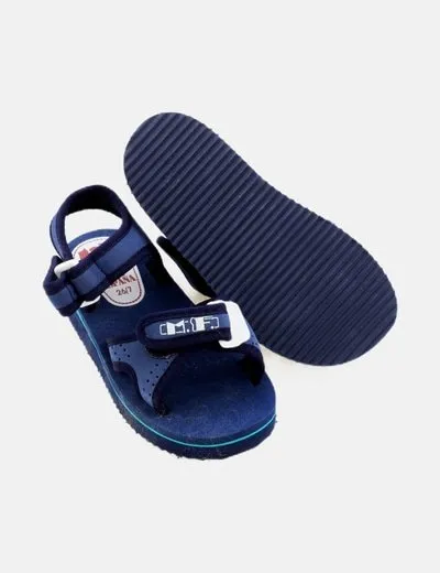 Moda de españa Chancla azul marino velcro