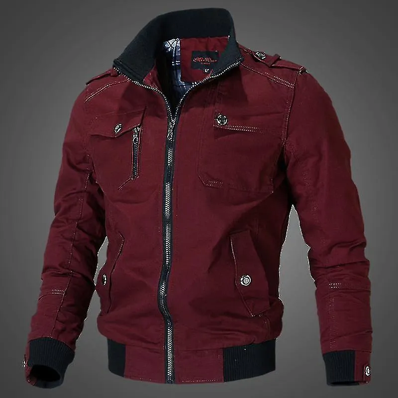Moda militar Chaqueta causal Hombres Primavera Otoño al aire libre Transpirable Tactical Windbreaker Abrigos Piloto Cortavientos