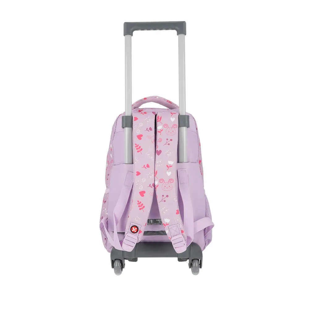Morral con ruedas para nias Lincoln morado