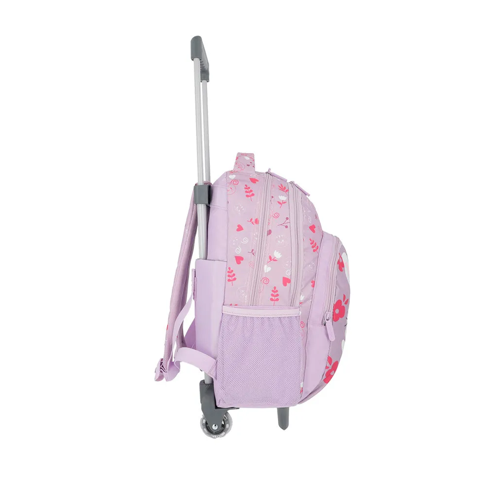 Morral con ruedas para nias Lincoln morado