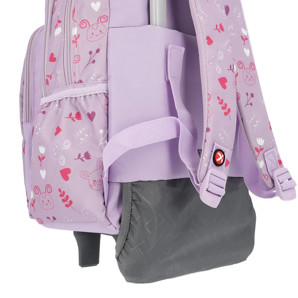 Morral con ruedas para nias Lincoln morado