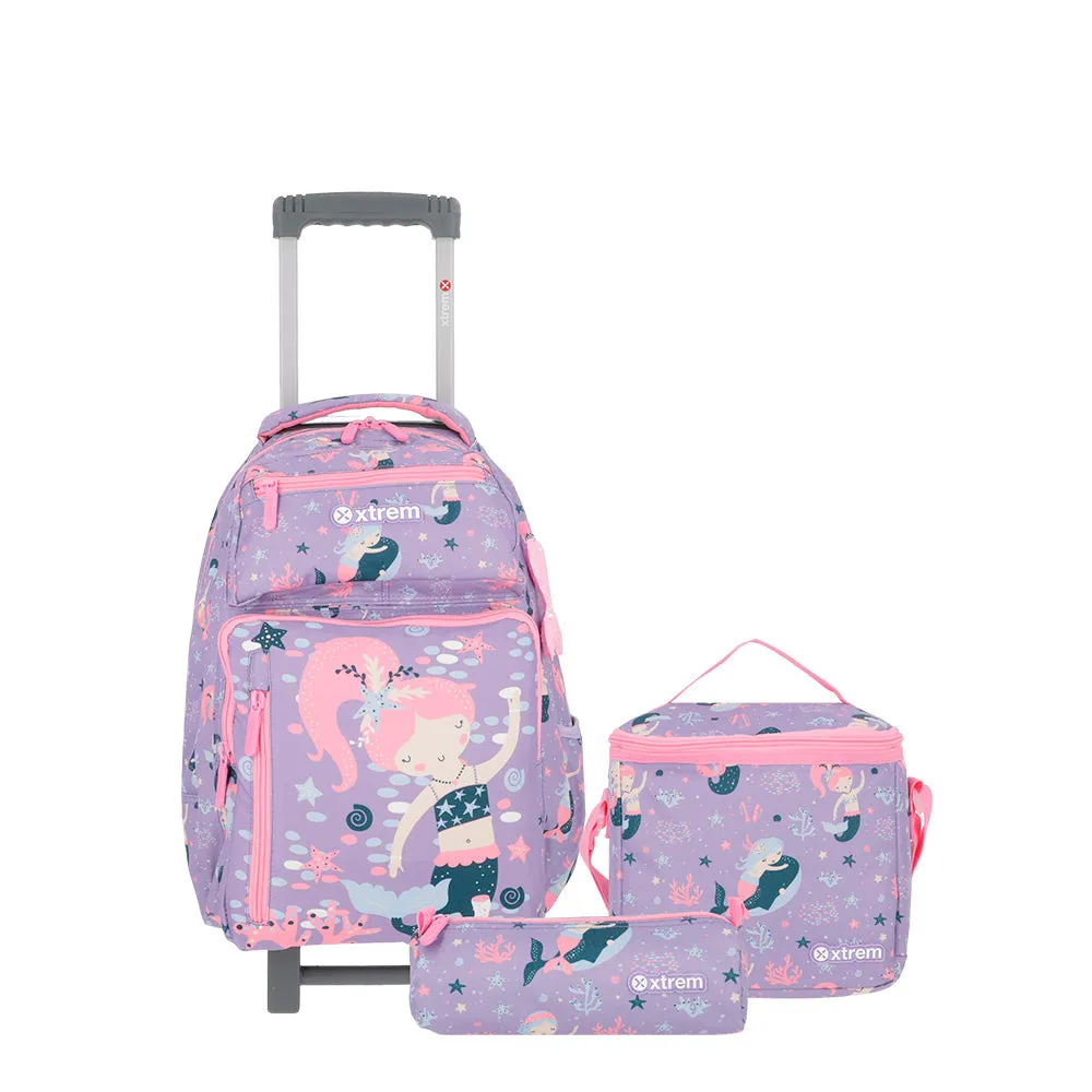 Morral con ruedas para nias New Run Pack morada