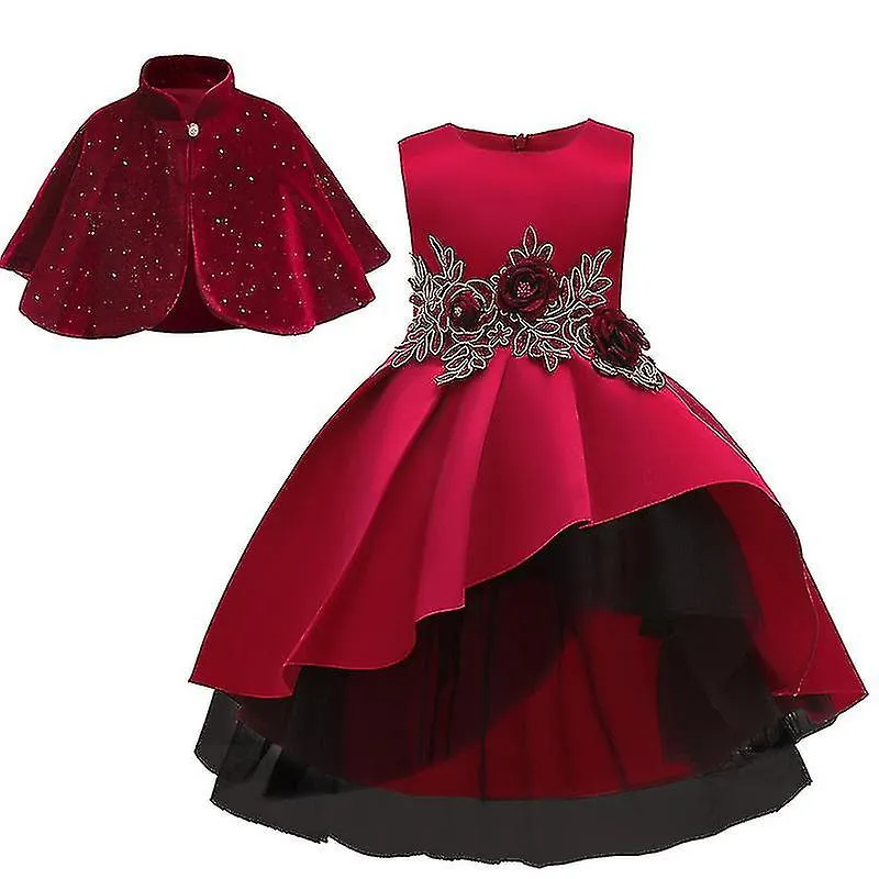 Navidad Vestido para niños para niñas Ropa Tutu Vestido de baile para niños Encaje bordado Vestidos de princesa Disfraces de fie