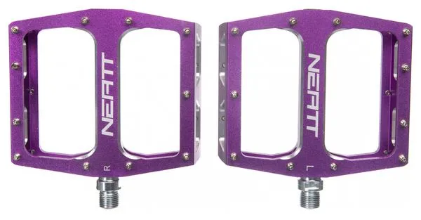 Neatt Par de pedales planos Neatt Attack V2 XL de 11 pines violetas