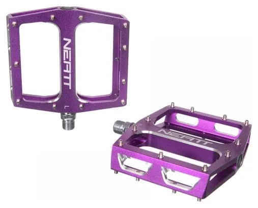 Neatt Par de pedales planos Neatt Attack V2 XL de 11 pines violetas