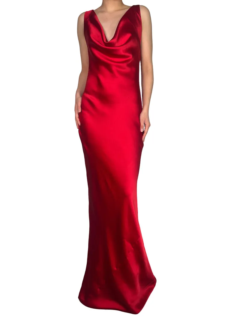 NORMA KAMALI Vestido Tiger Red