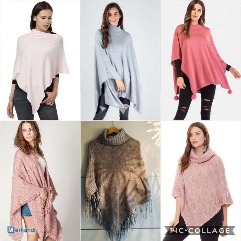 NUEVA COLECCIóN DE PONCHOS Y RUANAS  TEJIDOS DE ALTA CALIDAD Y DISEñOS VARIADOS  REF: RNEW01