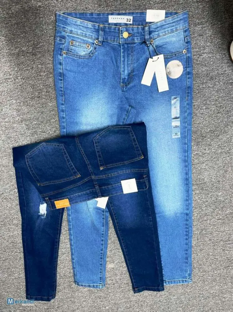 Nuevas Mujer Damas Topshop Jeans Alta Calidad Comodidad Elegante