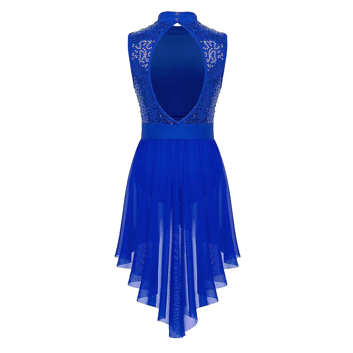 Otwoo Shiny Lentejuelas Baile de Salón Vals Vestidos Para Prom Mujeres Adulto Leotardo Bodysuit Moderno Práctica Ropa Ballet Lír