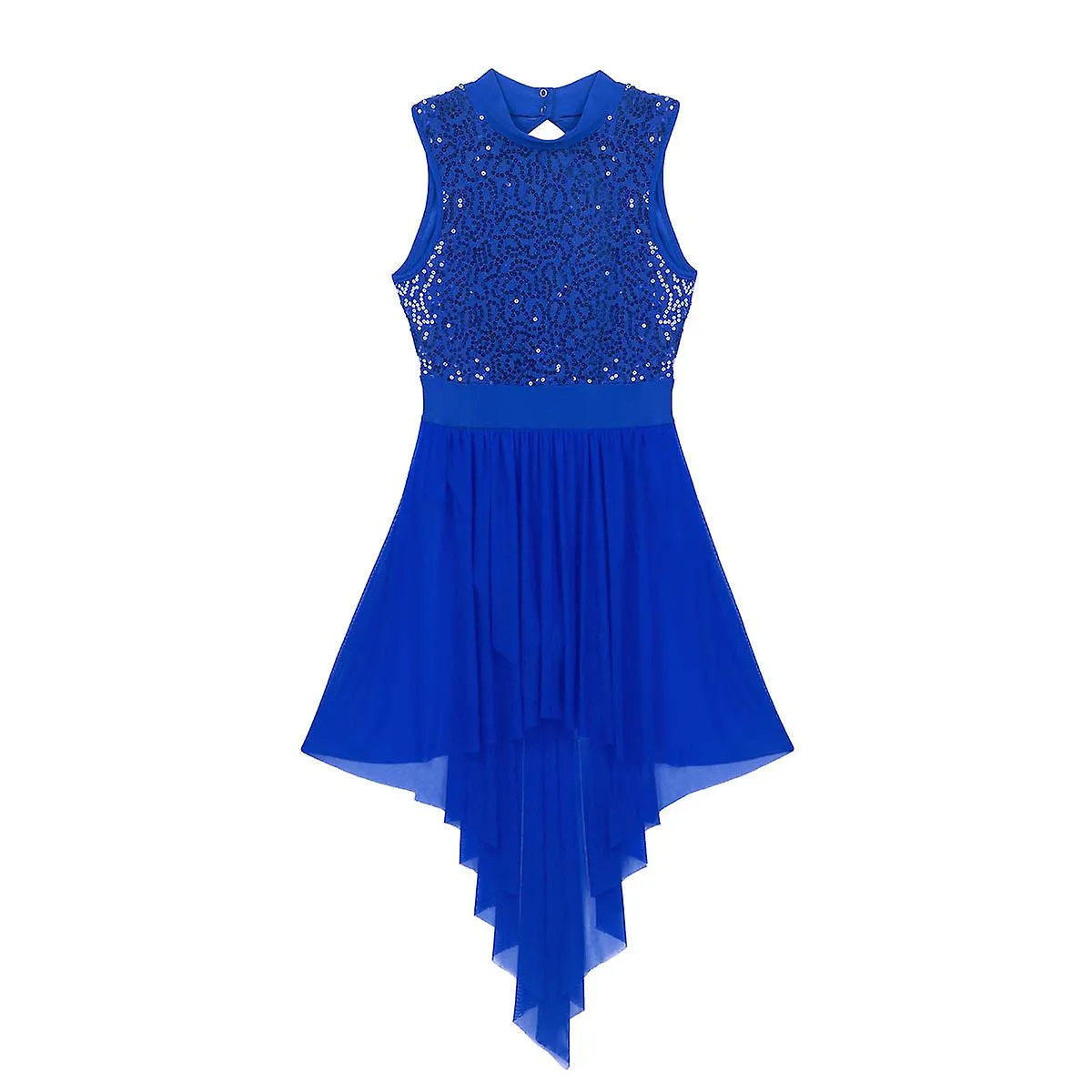 Otwoo Shiny Lentejuelas Baile de Salón Vals Vestidos Para Prom Mujeres Adulto Leotardo Bodysuit Moderno Práctica Ropa Ballet Lír