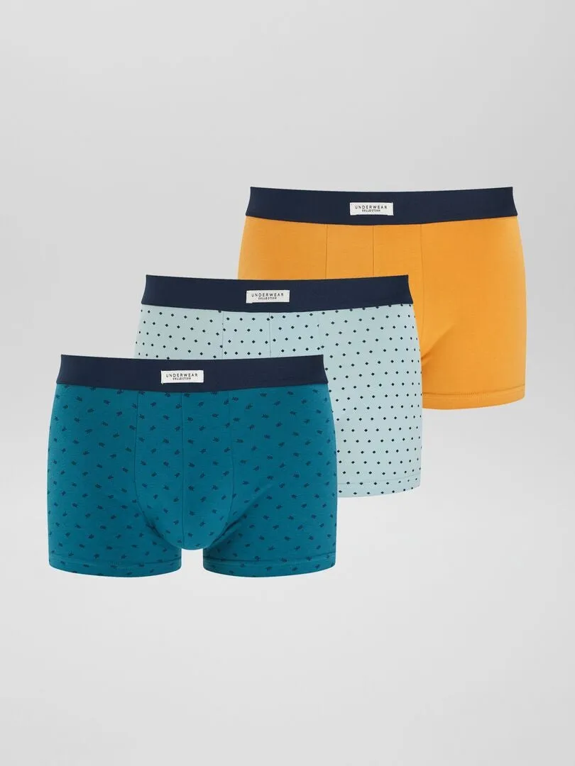 PACK DE 3 BOXERS ELáSTICOS  AZUL