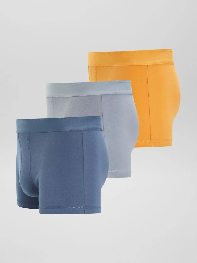 PACK DE 3 BOXERS LISOS  AZUL