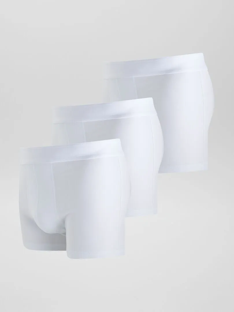PACK DE 3 BOXERS LISOS  BLANCO