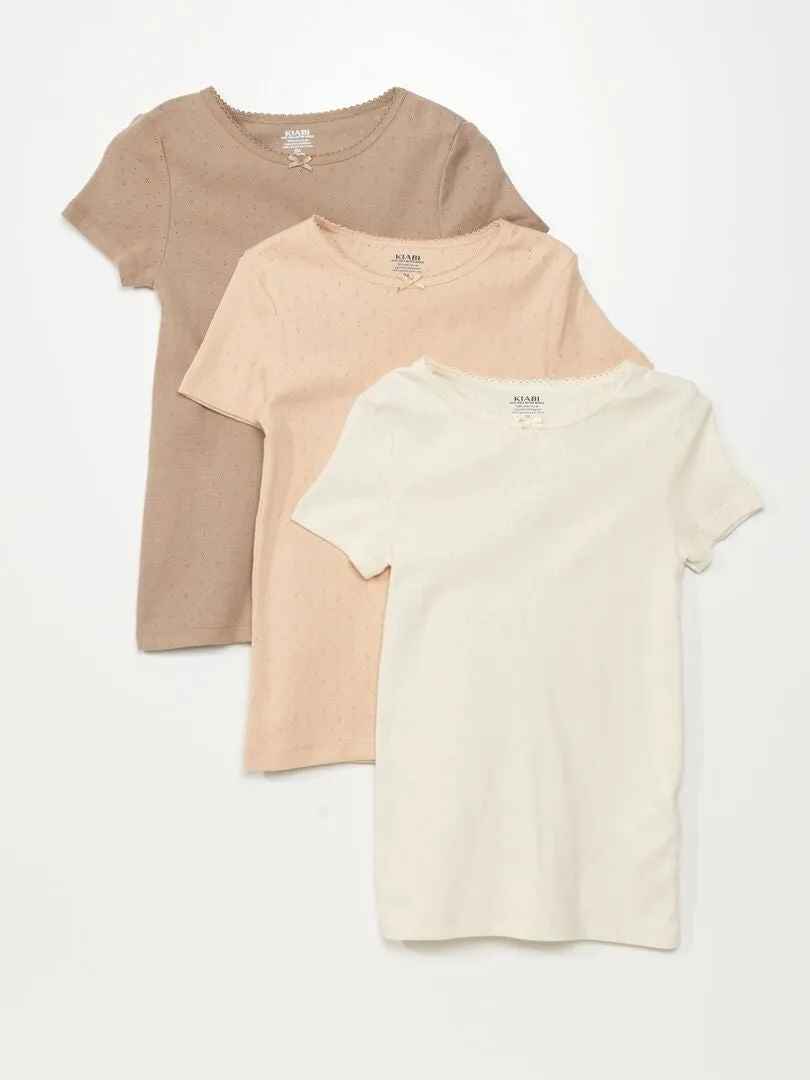 PACK DE 3 CAMISETAS  BEIGE