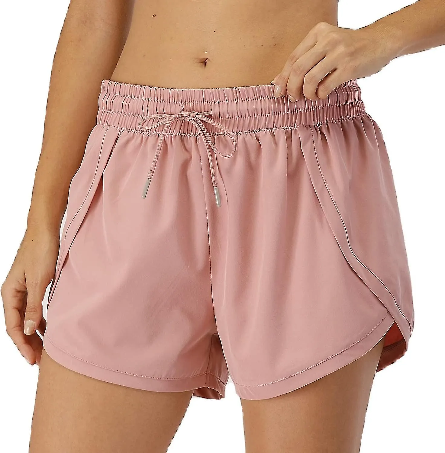 Pantalones cortos para correr para mujeres Doble capa Entrenamiento rápido en seco Gimnasio atlético Pantalones cortos de yoga