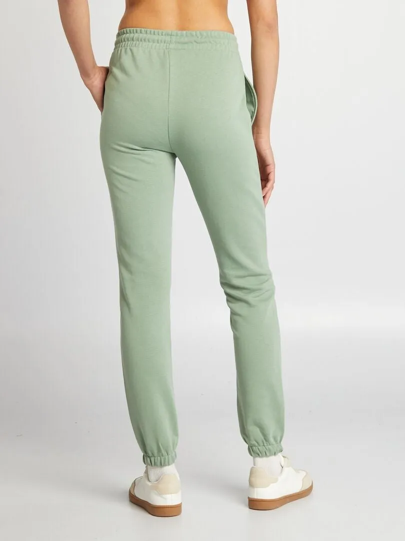 PANTALóN DE JOGGING LISO FINO  VERDE