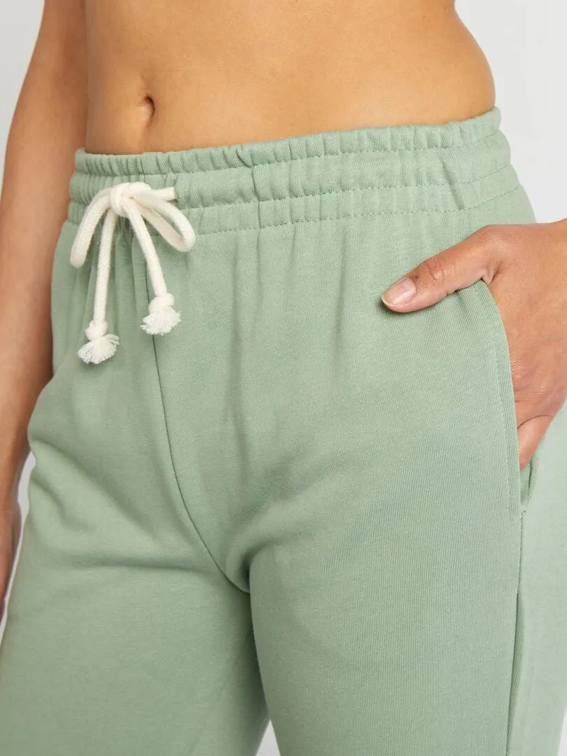 PANTALóN DE JOGGING LISO FINO  VERDE