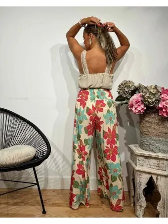 Pantalón Estampado Flores AMBORA