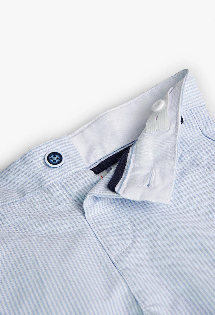 Pantalón oxford listado de bebé niño
