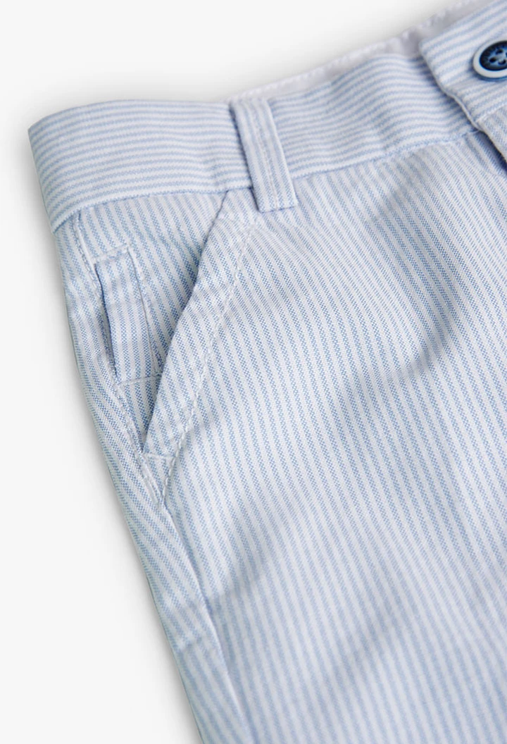 Pantalón oxford listado de bebé niño