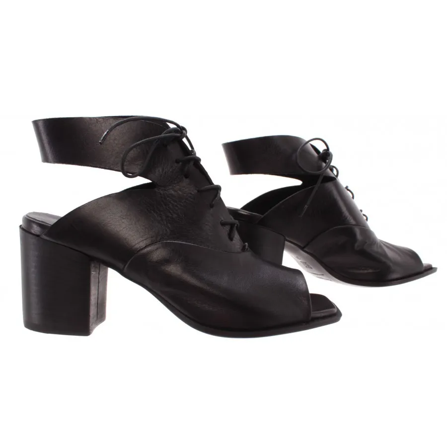 PANTANETTI Zapatos Mujer Sandalia Tacon 12402G Sanelle Nero Piel Negro Nuevos