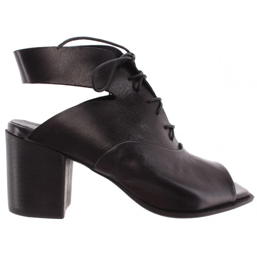 PANTANETTI Zapatos Mujer Sandalia Tacon 12402G Sanelle Nero Piel Negro Nuevos