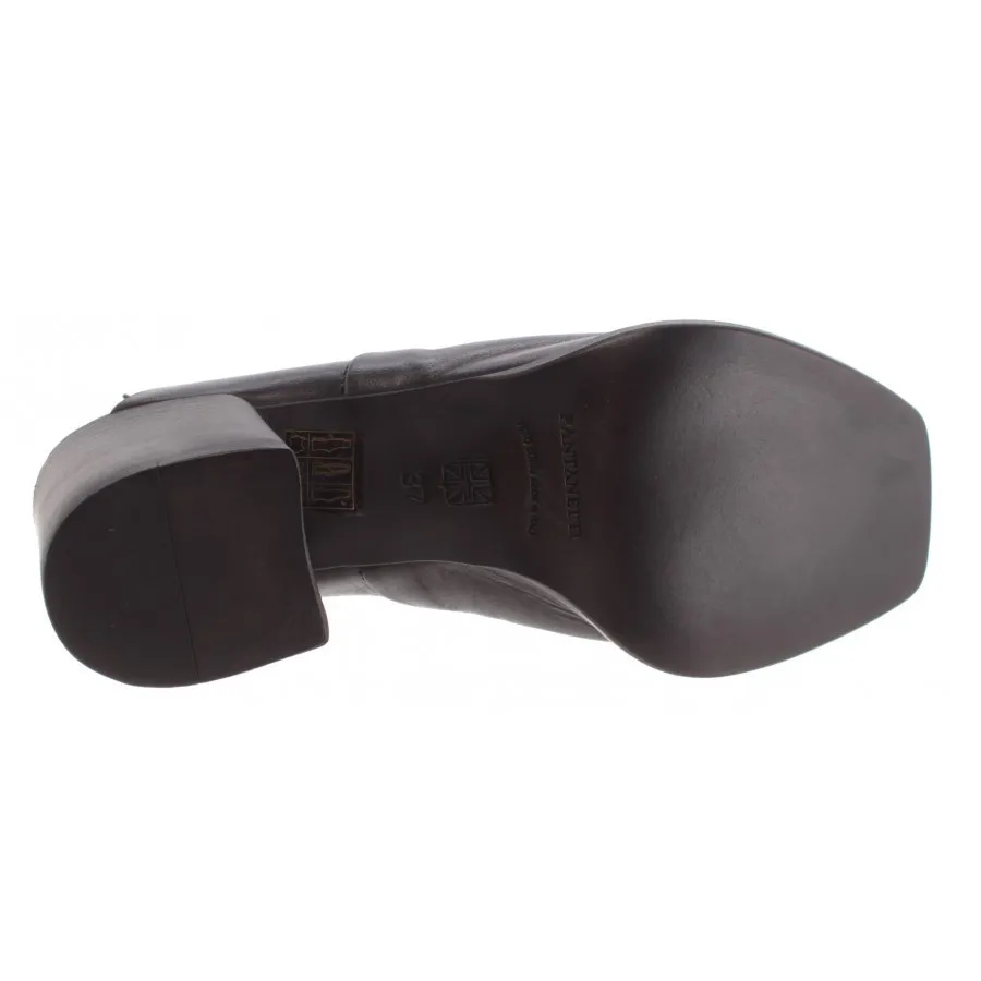 PANTANETTI Zapatos Mujer Sandalia Tacon 12402G Sanelle Nero Piel Negro Nuevos