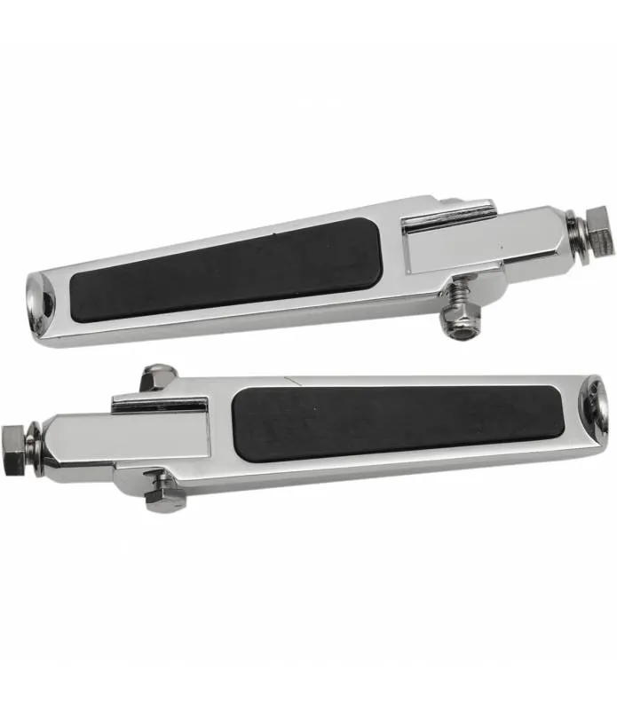 PAR DE ESTRIBERAS DRAG SPECIALTIES CROMADAS GOMA FOOTPEGS W/RUBBER 19046452